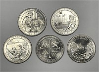 2019-W West Point Quarter Complete 5-Coin Set