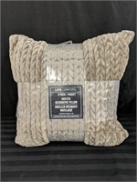 NEW:2pk Life Comfort Quilted Decorative Pillow