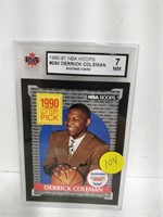 1990-91 Derrick Coleman rookie graded 7