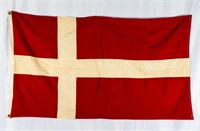 Vintage Denmark Flag  High Quality! Red & White