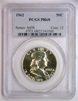 1962 Franklin Silver Proof Half PCGS PR68