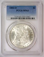 1884-O Morgan Silver $1 PCGS MS63