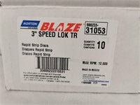 Norton 3" Speed LOK TR Rapid Strip Discs - 10 New