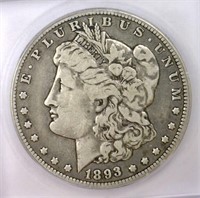 1893-O Morgan Silver $1 Fine ICG F12