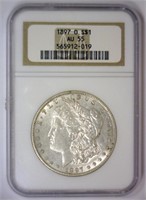 1897-O Morgan Silver $1 NGC AU55