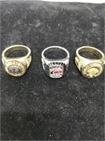 Chicago, Boston, Carolina NHL rings