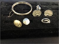Sterling Silver Earrings, Ring, cuff plus…