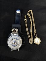 Ladies CARAVELLE Necklace Watch & Nautical Pocket