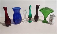 Six Vases Incl. Crystal