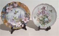 Two Lina Liu Collector Hummingbird Plates