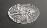 Crystal 3-Section Serving Plate  9.75"D