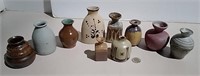 10 Small Ceramic Vases Some Signed