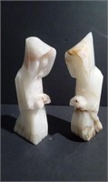 Two Stone Carving Figures / Bookends