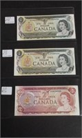 Canada Unc Banknotes 1973 $1 2-Letter, 3 Letter