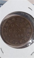 1888 Canada Large Cent VG8 Queen Victoria