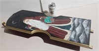 Handpainted Sleigh With Father Christmas 27"H