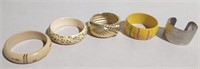 Five Assorted Large Bangles