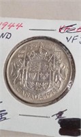 1944 Canada ND 50 Cent Coin VF30