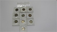 10 Assorted Buffalo Nickels worth $1.00 each