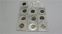 10 Assorted Buffalo Nickels worth $4.00 each