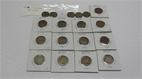 18 Assorted V Nickels worth $1.75 each