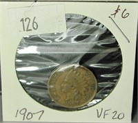 1907 Indian Head Penny - VF20 Condition