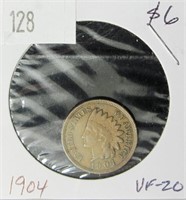 1904 Indian Head Penny - VF20 Condition
