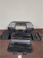 Tool kit loaded with drill bits mostly unused