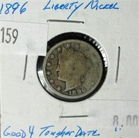 1896 liberty V nickel G4 condition