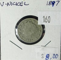 1897 liberty V nickel G4 condition