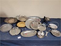 Metal serving platters