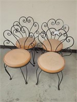 4 Metal deck/garden chairs