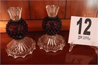 Pair Of Vintage Candle Holders (Rm 1)
