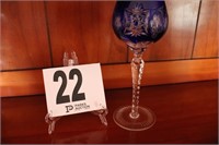 (8 1/2" Tall Glass Candleholder (Rm 1)