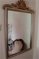 (28 1/2" X 47") Framed Beveled Edge Mirror (Rm 1)
