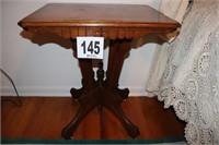 Eastlake Style Table On Casters (27" X 21" X 30")