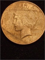 1924 Peace Silver dollar coin