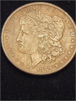1889 Morgan Silver dollar coin