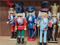 5 Holiday Nutcrackers Police,  Drummer, Magician