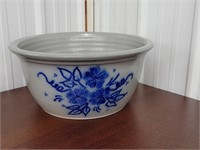 Eldreth mixing bowl blue decorated large 11"