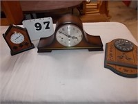 3 Clocks, Germany, Linder, Quartz,  Elgin