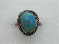 Sterling silver turquoise ring sz 3.5