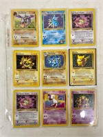 9 POKEMON CARDS