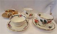 LOT OF FOUR CUPS AND SAUCERS