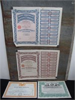 Lot of Vintage Original Stock Certificates