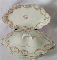 TWO PIECES BRIDAL ROSE CHINA
