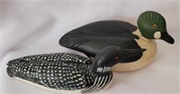 TWO WOODEN DECOYS