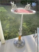 Antique Silver Plated Ornate Shaving Stand