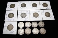 4.25 Face of Silver Barber Quarters