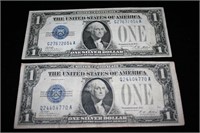 (2) One Dollar Silver Certificate(s)